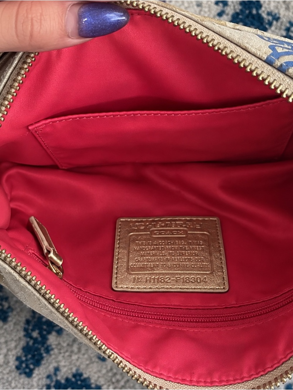Vintage Coach Poppy Daisy F20761 Signature Canvas Shoulder Bag Y2K - Picture 6 of 7